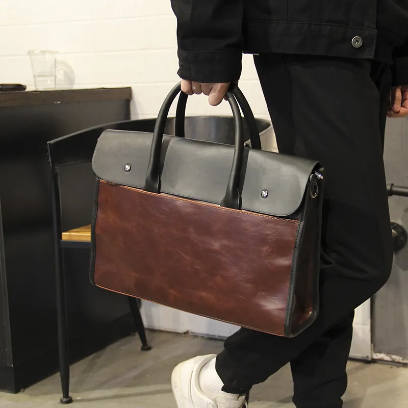 2024 Men's Shoulder Bag, Fashionable Business Briefcase & Crossbody Bag - 5
