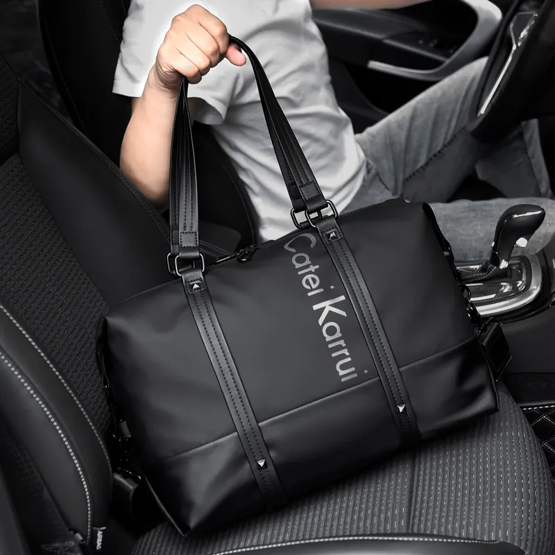 Men's Travel Bag Waterproof Saddle Shoulder Tote 14 Inch Laptop - 2