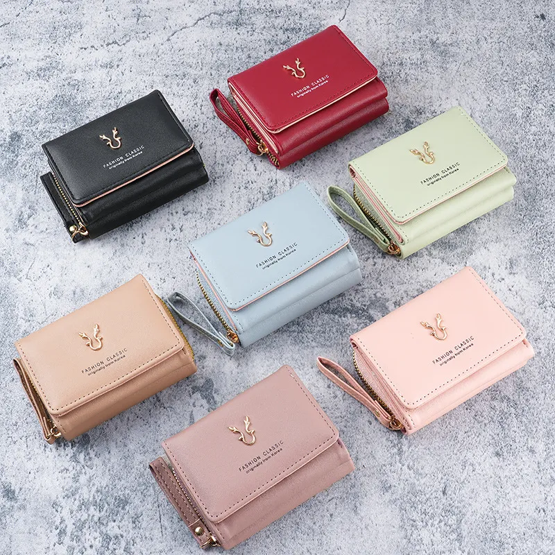 Women's PU Leather Zip Around Wallet with Card Slots & Coin Pocket - 1