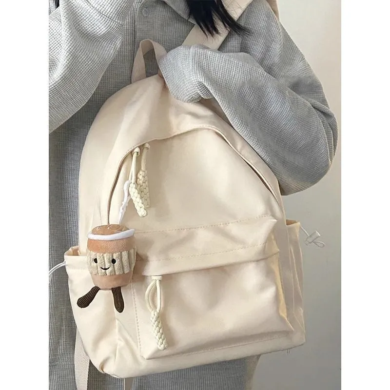 Stylish Plain Backpack for Women, Lightweight College Rucksack, School Bag - 2
