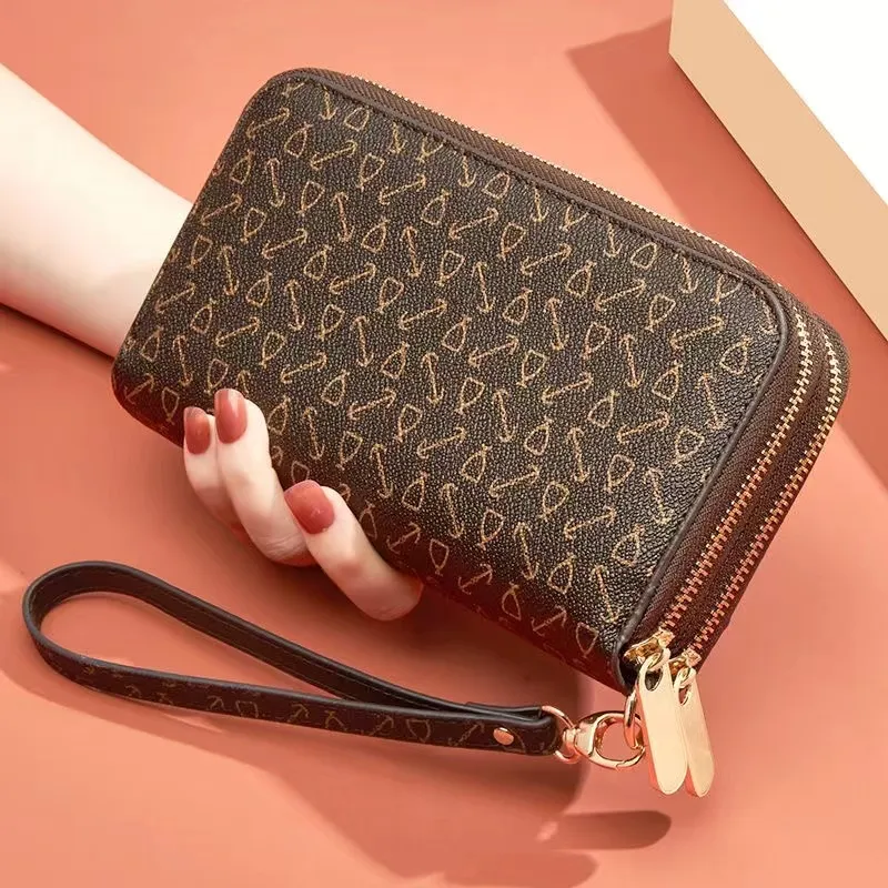 Women's Long Wallet 2024 Fashion Double Zipper Large Capacity Purse - 1