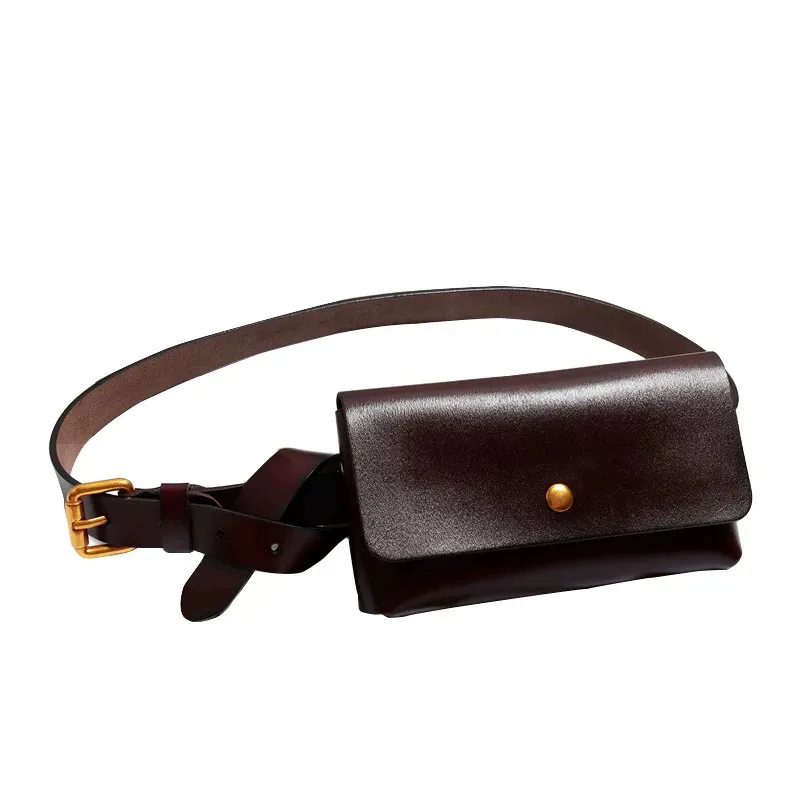 Leather Waist Bag for Women, Minimalist Belt Phone Pouch Crossbody - 4