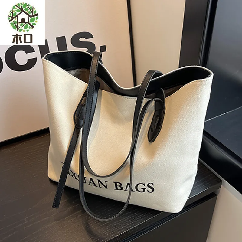 Canvas Tote Bag for Women Large Capacity 2024 New Fall Shoulder Bag - 1