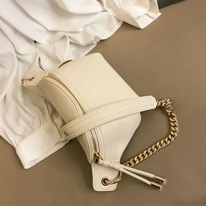 Chain Crossbody Bag for Women 2020 Fashion PU Sling Waist Bag - 1