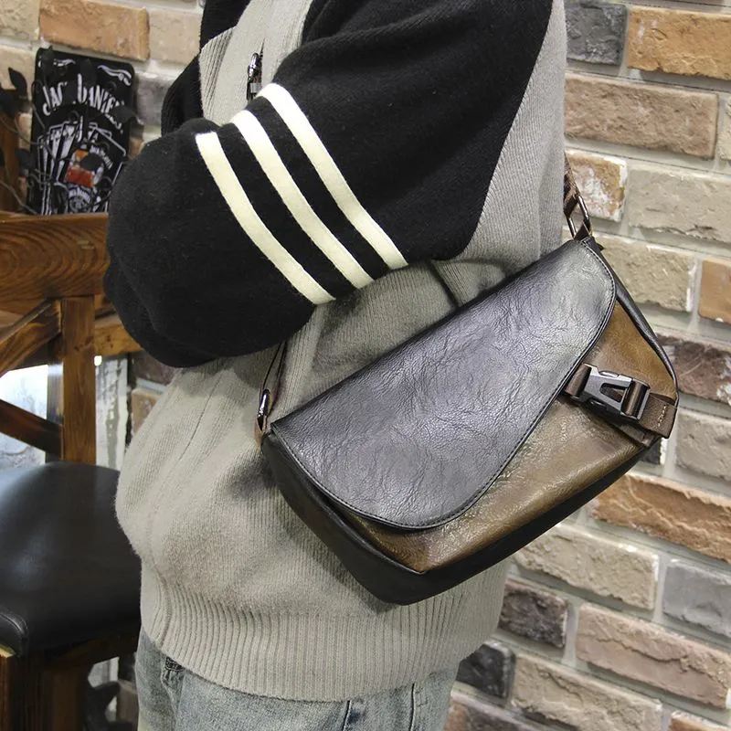 Vintage Crossbody Bag for Men, Retro Messenger Bag, Casual Shoulder Bag - 1