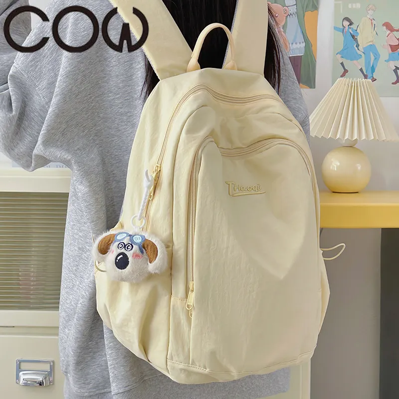 Lightweight Backpack for Women, Simple Japanese Style Large Capacity Daypack - 3