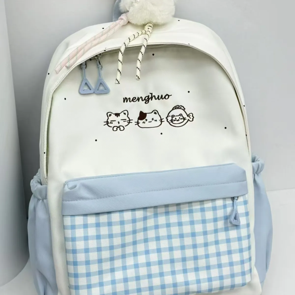 Cute School Backpack for Girls, Large Capacity Nylon Rucksack - 2
