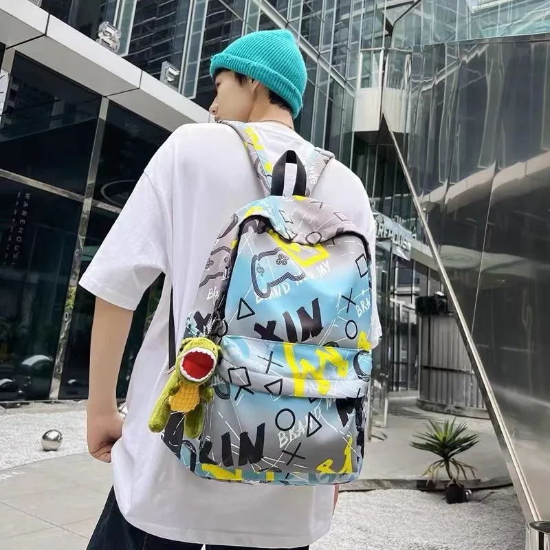 Cool Hip Hop Backpack for Teens, Large Capacity 16 Inch Laptop Bag - 4