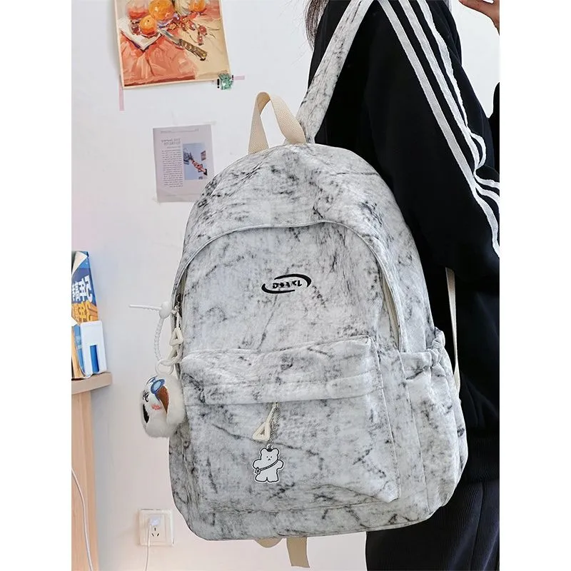 Ins Tie-Dye Backpack for College Students, Large Capacity Daypack for High School - 4