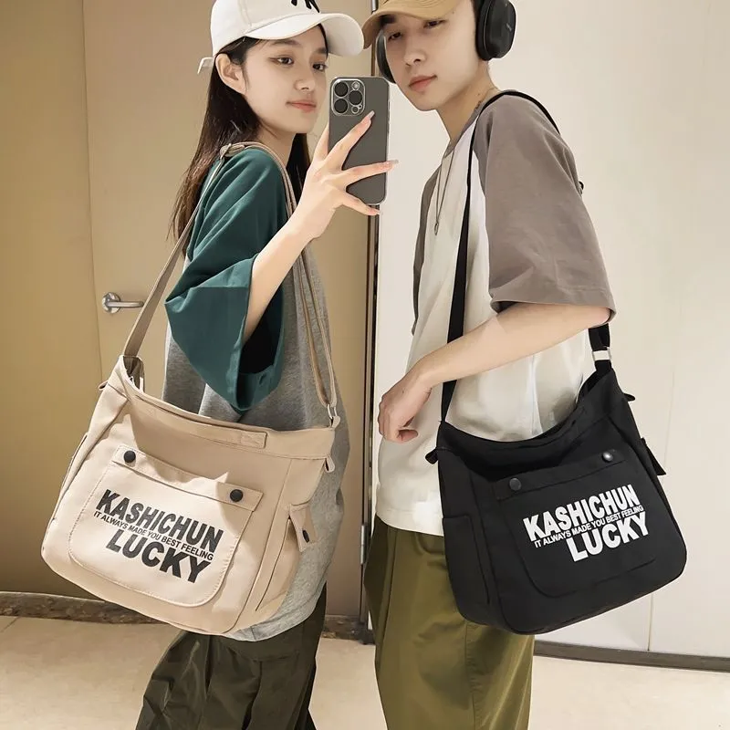 Canvas Messenger Bag for Men & Women, Large Capacity Crossbody Sling Backpack - 2