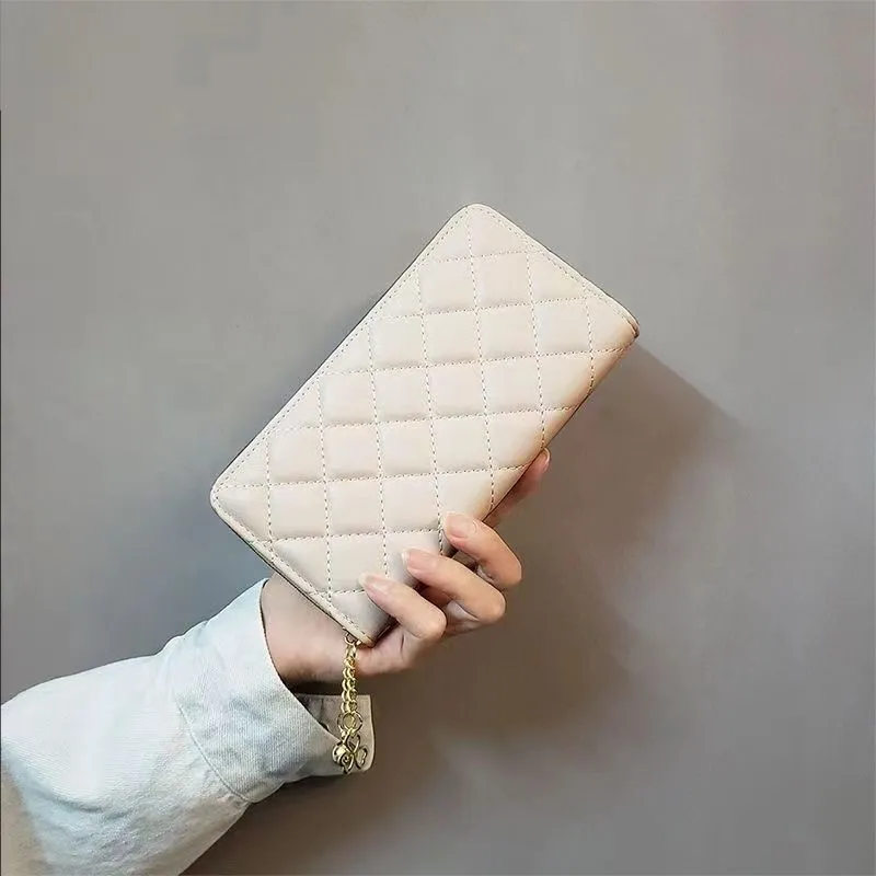 Quilted Women's Long Wallet 2025 New Fashion Zipper Cardholder Purse - 1