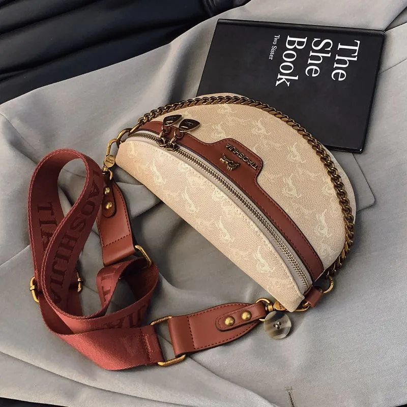 Stylish Printed Waist Bag 2025 Summer Retro Crossbody Sling Bag - 5