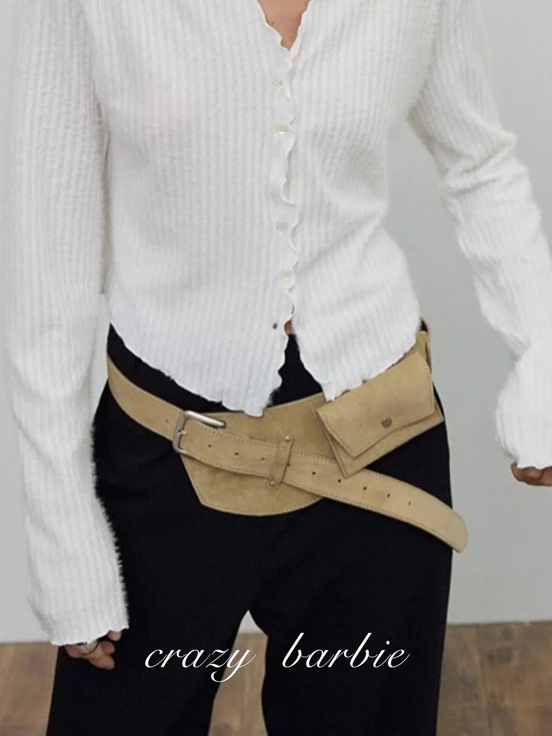 Faux Suede Waist Belt for Women 2025, Strap Bag with Alloy Buckle - 3