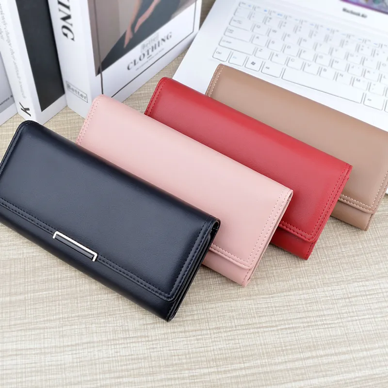 2025 Women's Long Wallet Soft Leather Multi Card Holder Fashion Zippy - 3