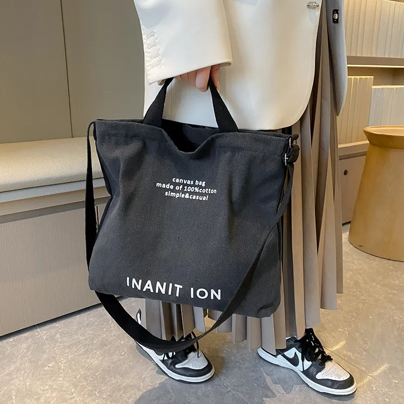 Japanese Canvas Tote Bag - Heavy Duty Crossbody Bag for Men & Women - 3
