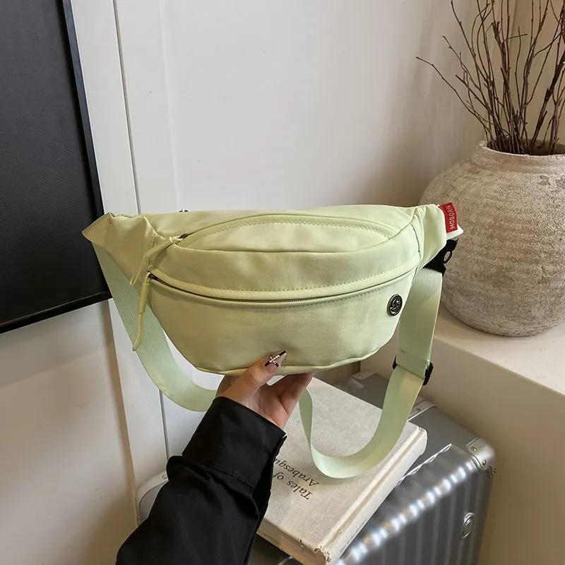Canvas Shoulder Bag Women 2025 New Outdoor Waist Pack Tote Bag - 2