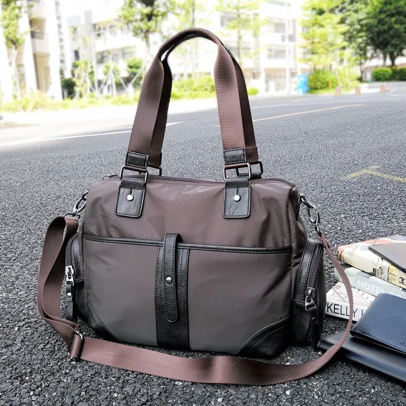 Men's Shoulder Bag Waterproof Oxford Crossbody Bag Business Casual - 5
