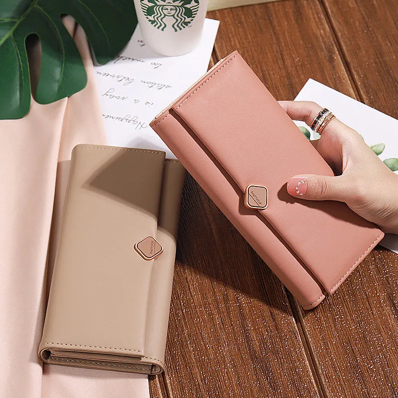 Long Wallets for Women 2025 New PU Leather Zip Around Coin Purse - 3