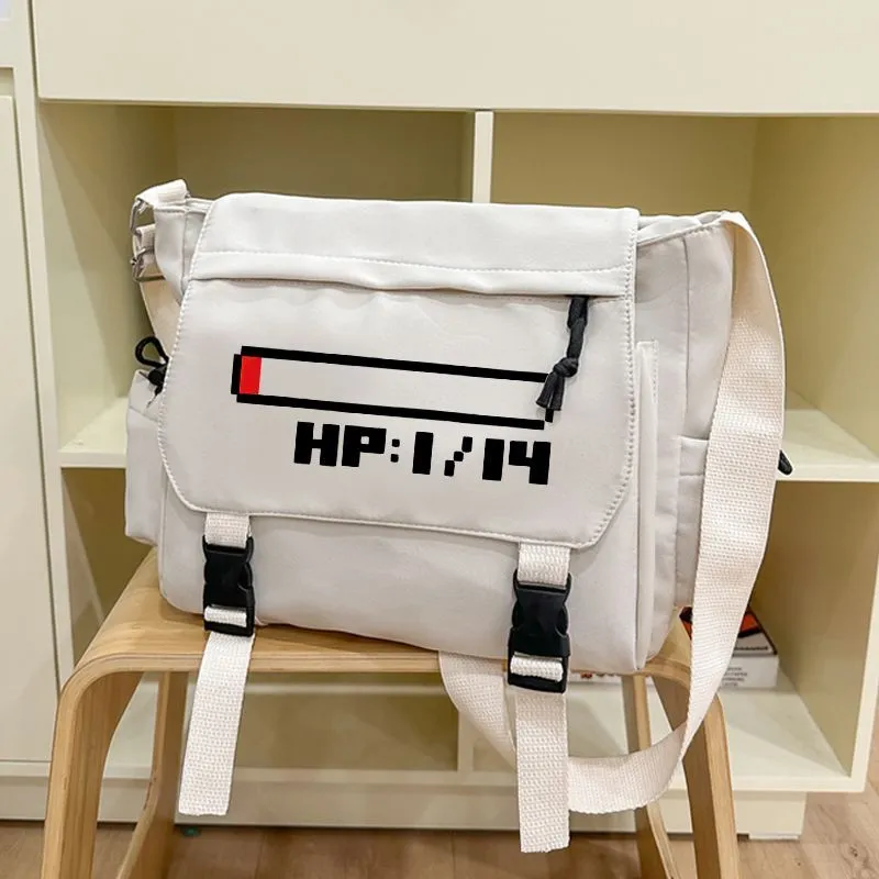 Defense +1 HP1 Gaming Sling Bag - Anime Crossbody Backpack for Teens - 2