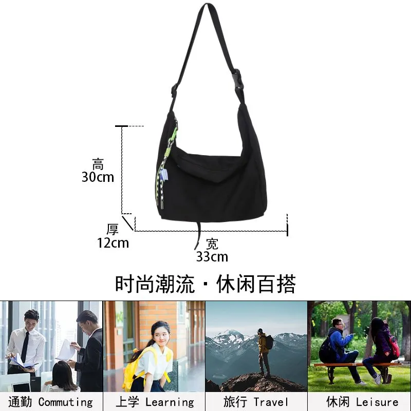 Unisex Nylon Crossbody Bag Large Capacity Casual Sport Travel Backpack - 2
