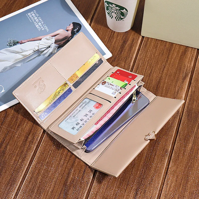 Long Wallets for Women 2025 New PU Leather Zip Around Coin Purse - 4