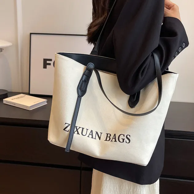 Canvas Tote Bag for Women Large Capacity 2024 New Fall Shoulder Bag - 5