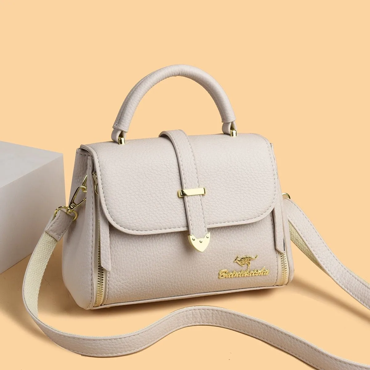 Women's Flap Shoulder Bag Large Capacity Tote Crossbody Work Bag - 3