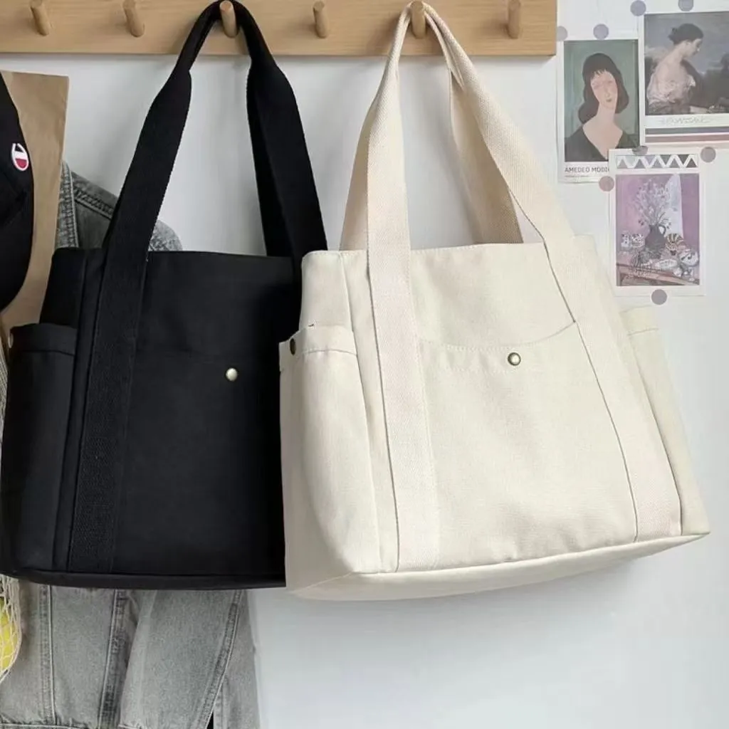 Canvas Tote Bag for Women, Large Capacity Fashionable Shoulder Bag - 5