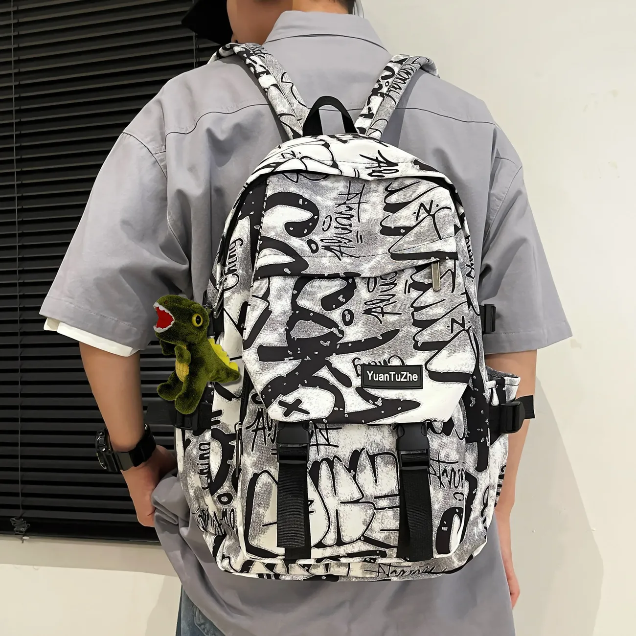 Graffiti Backpack for Men, Laptop Daypack for College High School Students - 2