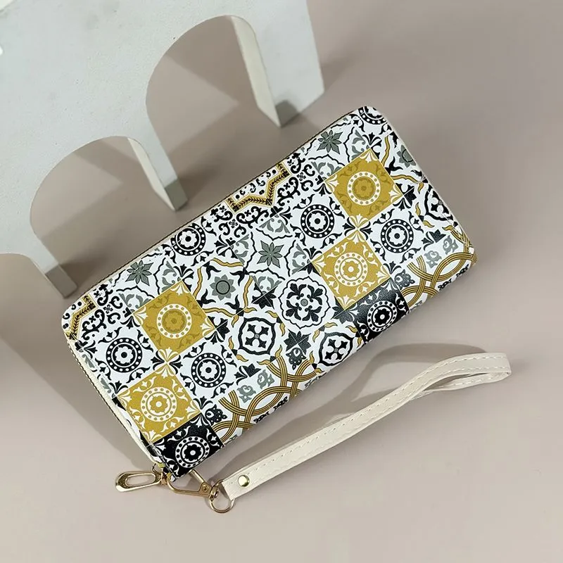 M1030 Women's Long Wallet Zipper Multi-Function Phone Purse Fashionable - 2
