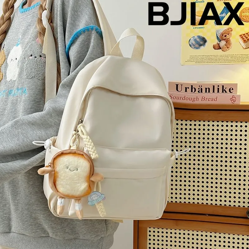 Minimalist Backpack for Students, College Bookbag, Korean Style Mini Rucksack - 2