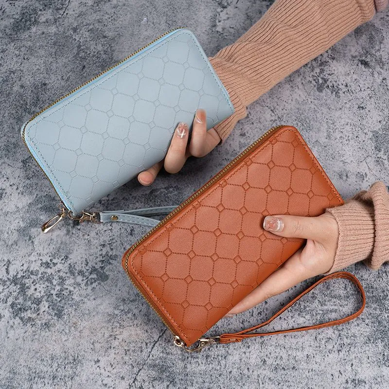 2024 Cute Long Wallet for Women, Large Capacity Zipper Coin Purse & Phone Case - 1