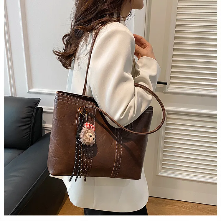 Stylish 2025 Tote Bag Large Capacity Casual Shoulder Crossbody Bag - 5