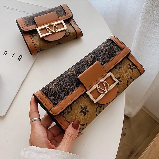 Women's Short Wallet 2022 Retro Tri-Fold Multi Card Holder Coin Purse - 2
