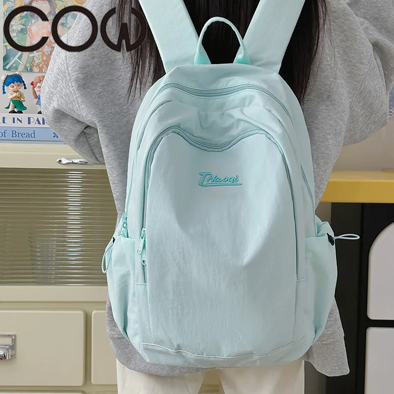 Lightweight Backpack for Women, Simple Japanese Style Large Capacity Daypack - 5