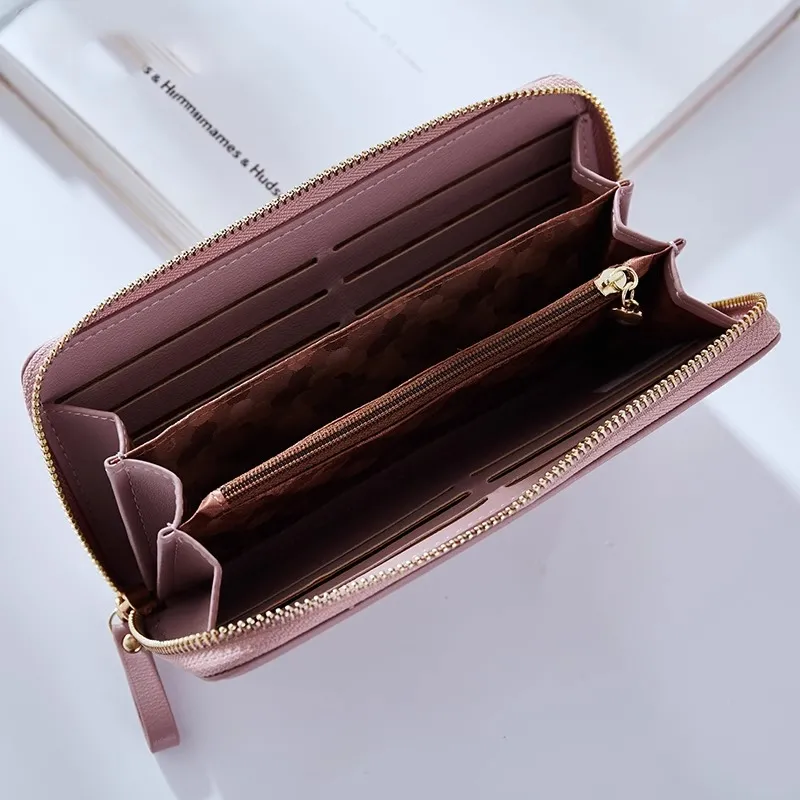 Long Wallets for Women 2025, Slim Zip Around Phone Purse, Minimalist Fashion - 4