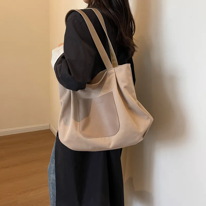 Casual Large Tote Bag Women 2023 Canvas Shoulder Bag Commute - 3