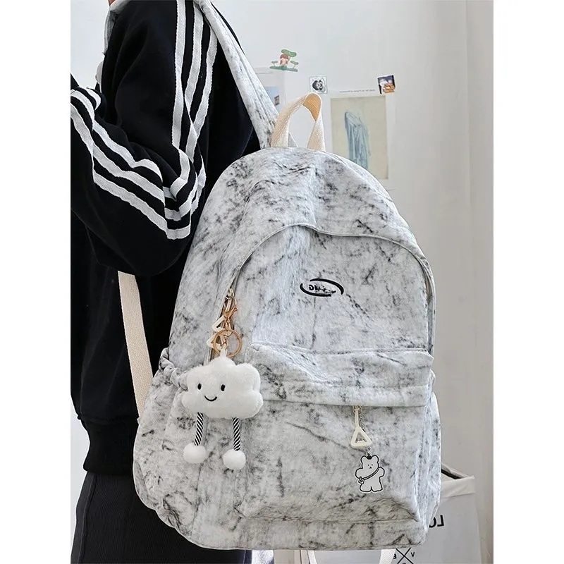 Ins Tie-Dye Backpack for College Students, Large Capacity Daypack for High School - 3