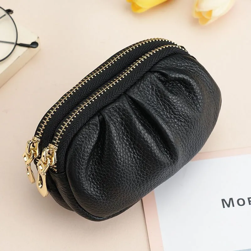 Soft Leather Women's Wallet Large Capacity Zipper Coin Purse Card Holder - 1