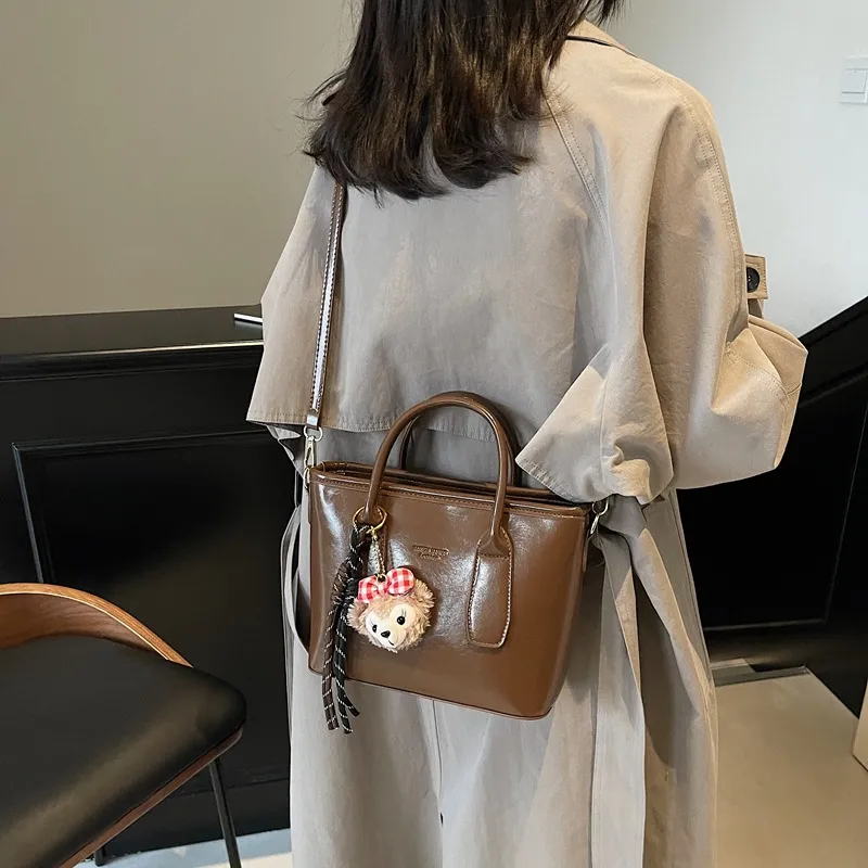 Trendy Brown Bucket Bag 2025, Women's Fashion Shoulder Crossbody Purse - 3