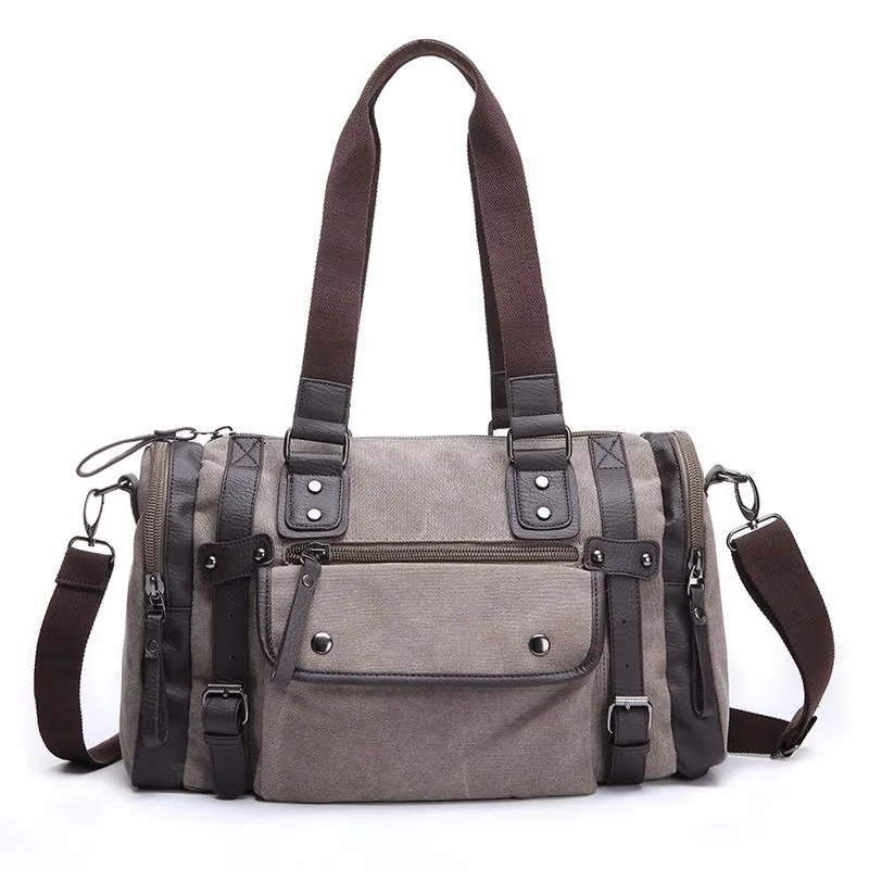 Men's Canvas Messenger Bag, Durable Crossbody Shoulder Bag for Work & Travel - 2