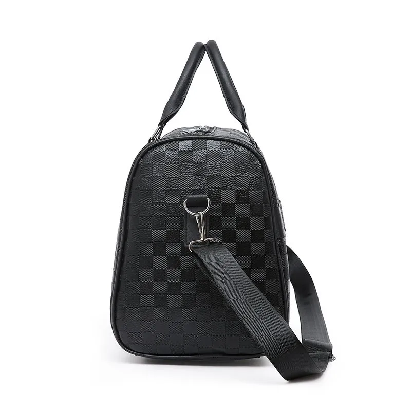 Foldable Travel Bag 2024, Black Stripe Shoulder Tote & Gym Duffel - 5