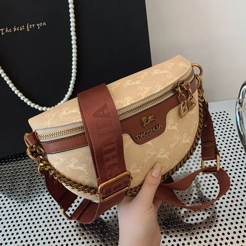 Stylish Printed Waist Bag 2025 Summer Retro Crossbody Sling Bag - 3