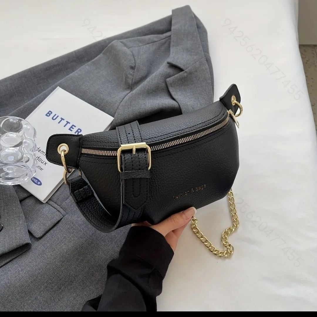 Small Round Crossbody Bag 2025, PU Sling Bag for Women, Fashionable Waist Pack - 4