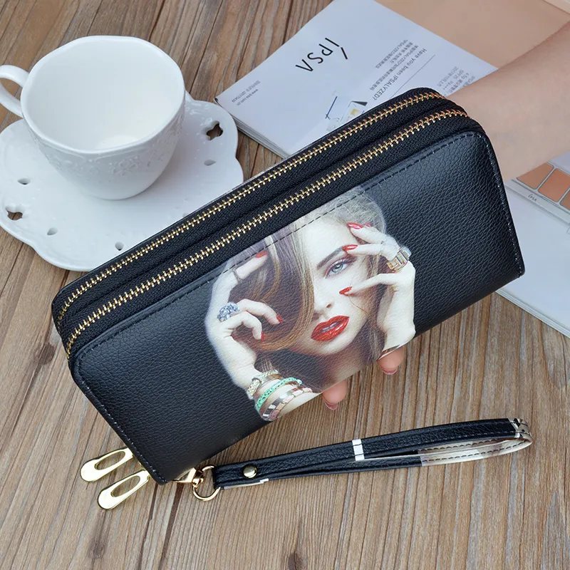 Long Zip Around Wallet for Women with Phone Pocket Large Capacity - 5