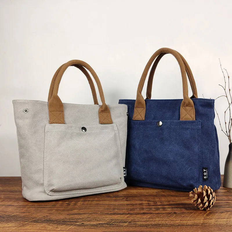 Vintage Canvas Tote Bag for Women, Fashionable & Casual Lunch Bag - 2
