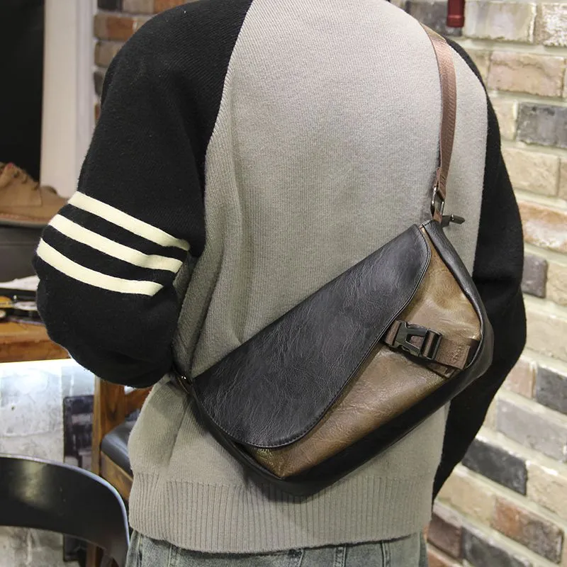Vintage Crossbody Bag for Men, Retro Messenger Bag, Casual Shoulder Bag - 2