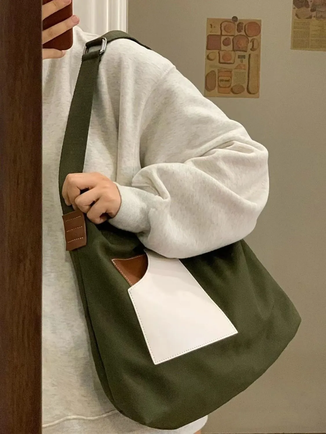 Canvas Tote Bag 2022 Large Capacity Shoulder Bag for Commute - 2