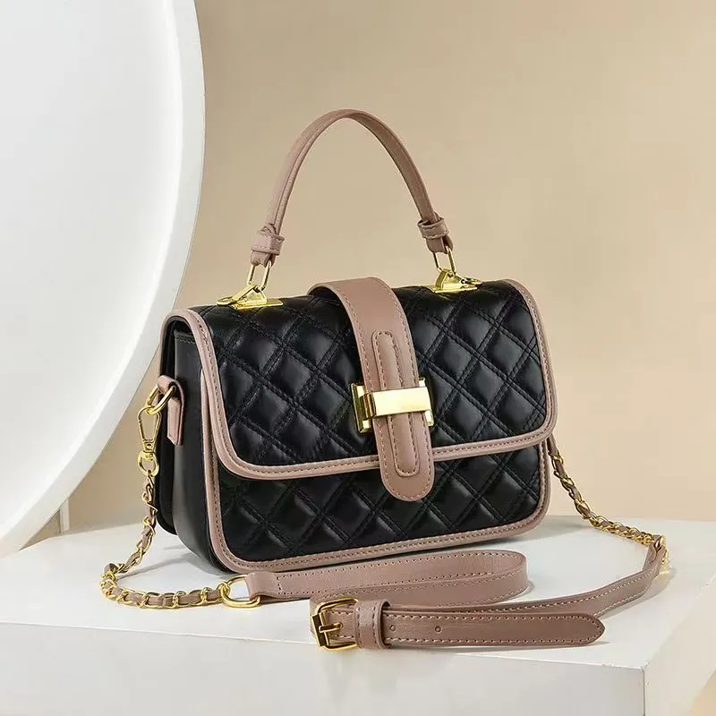 Luxury Quilted Crossbody Bag 2025 New Women's Small Square Shoulder Bag - 3