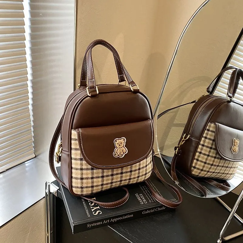 Retro Stylish Women's Backpack 2025, PU Laptop Bag for Commute - 1